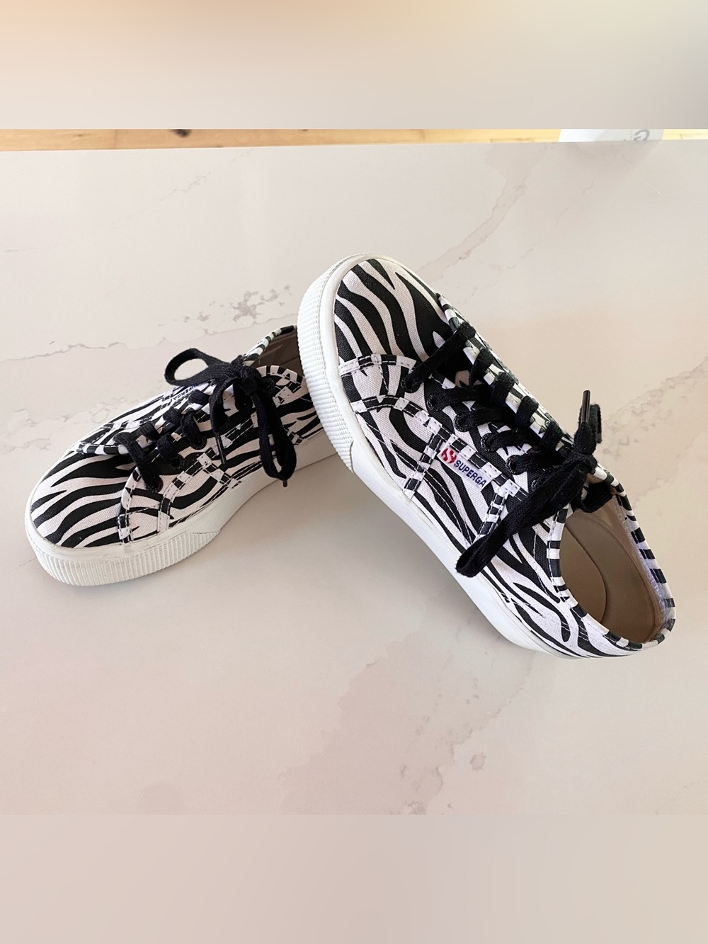 Superga 2790 Zebra Platform Sneakers Size 39